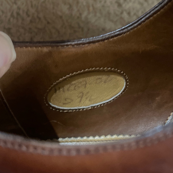 Santoni Brown Leather Oxfords & Derbys Men’s Size 9.5 In Good Condition - Picture 11 of 11